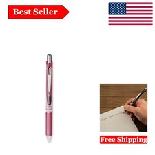 EnerGel Retractable Gel Pens - 3 Pack, 0.7mm Pink with Stainless Steel Accents