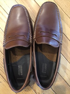 Johnston & Murphy Mahogany Brown Sheepskin Penny Loafers 8.5  display picture 1