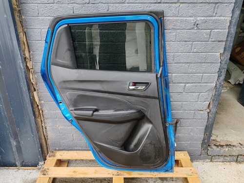 Suzuki Swift Mk4 2017- Door Rear Left Complete 68004-53R00 6800453R00 ZWG Blue - Picture 3 of 3