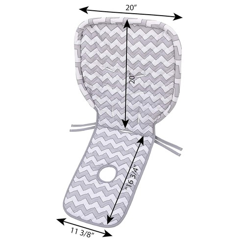 Sumersault Gray Chevron High Chair Pad 20X37 Inch Soft Easy Clean Replacement - Foto 5 di 5