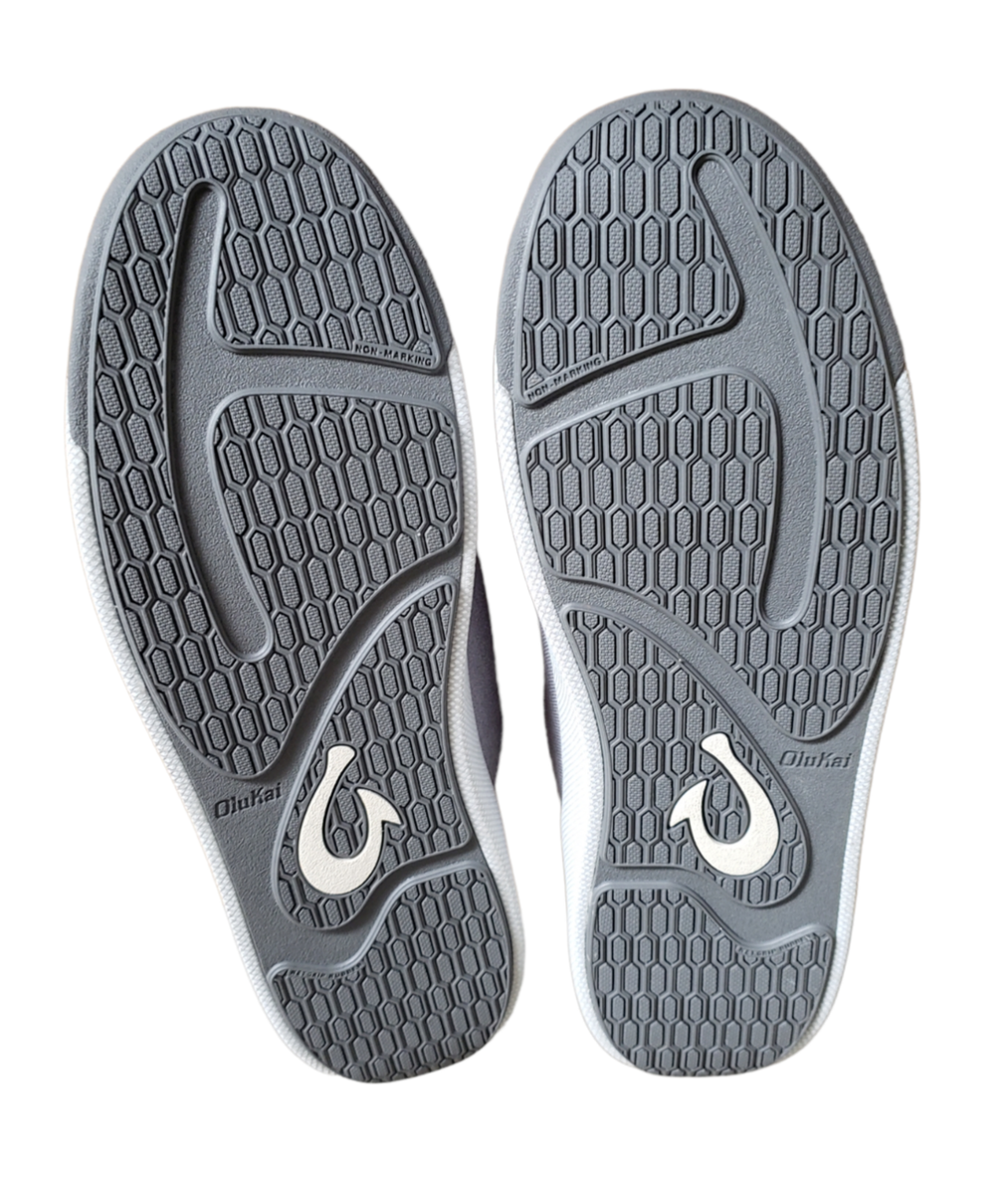 OluKai Nanea Li Pale Grey Vapor Oxford Sneaker Athleisure  display picture 1