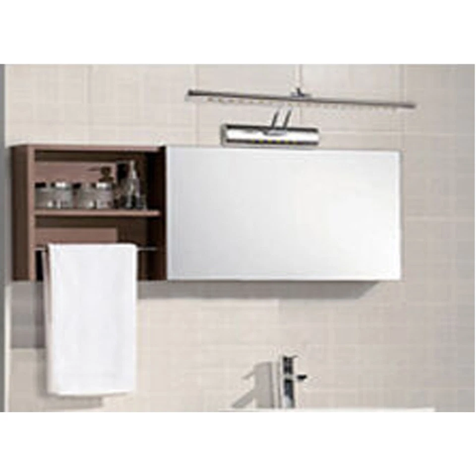 APPLIQUE LAMPADA DA PARETE MURO SPECCHIO BAGNO 27 LED 5050 LUCE CALDA CROMATO - Immagine 3 di 3