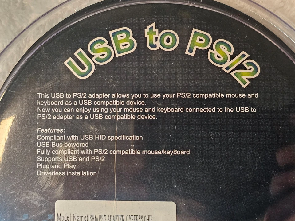 IOCREST USB to PS2 Adapter SY-USB-PS2 Cypress Chip (keyboard mouse adapter) NEW - Image 3 of 4