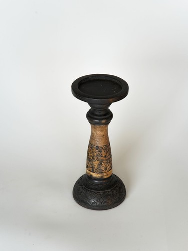 Traditional Black Wash Eco-friendly Handmade Mango Wood Set Of Two Candle Holder - Bild 4 von 38