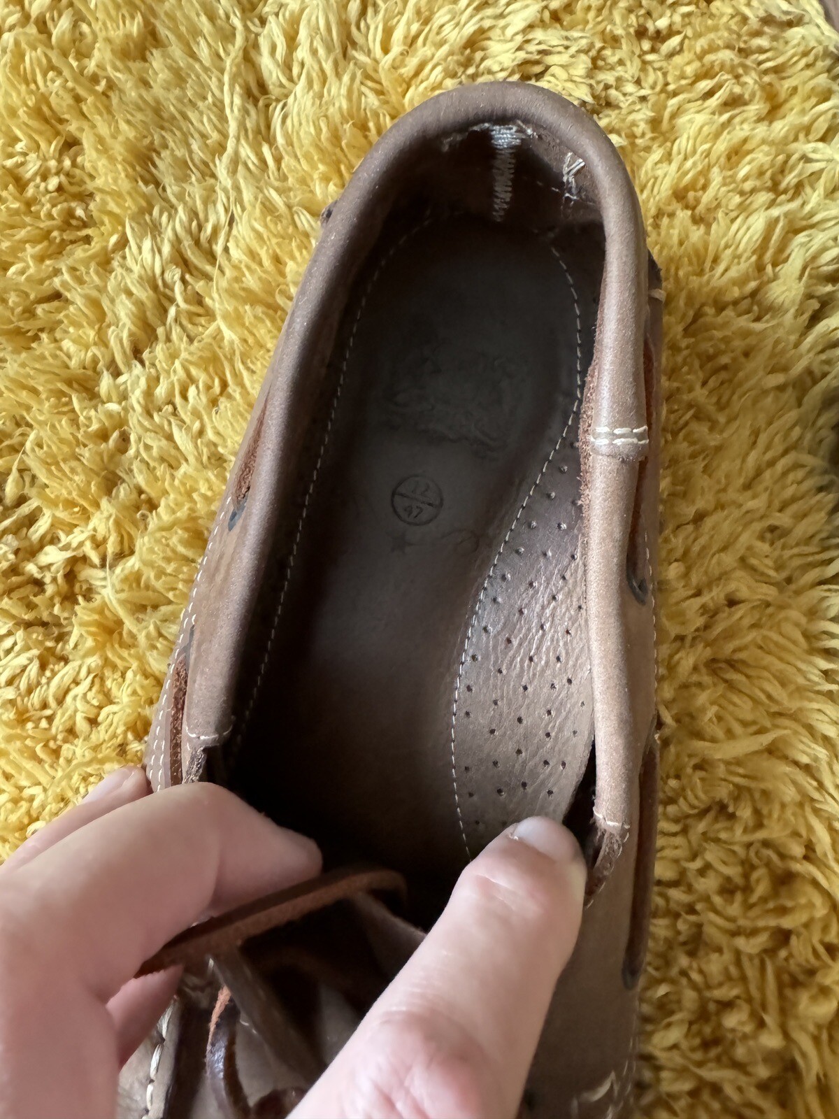 Mens Shoes Size 12 Next Tan Brown Real Leather Lace Up Formal Footwear