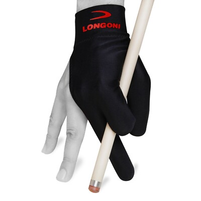 LONGONI Billiard POOL CUE GLOVE Black for Right hand + FREE SHIPPING!