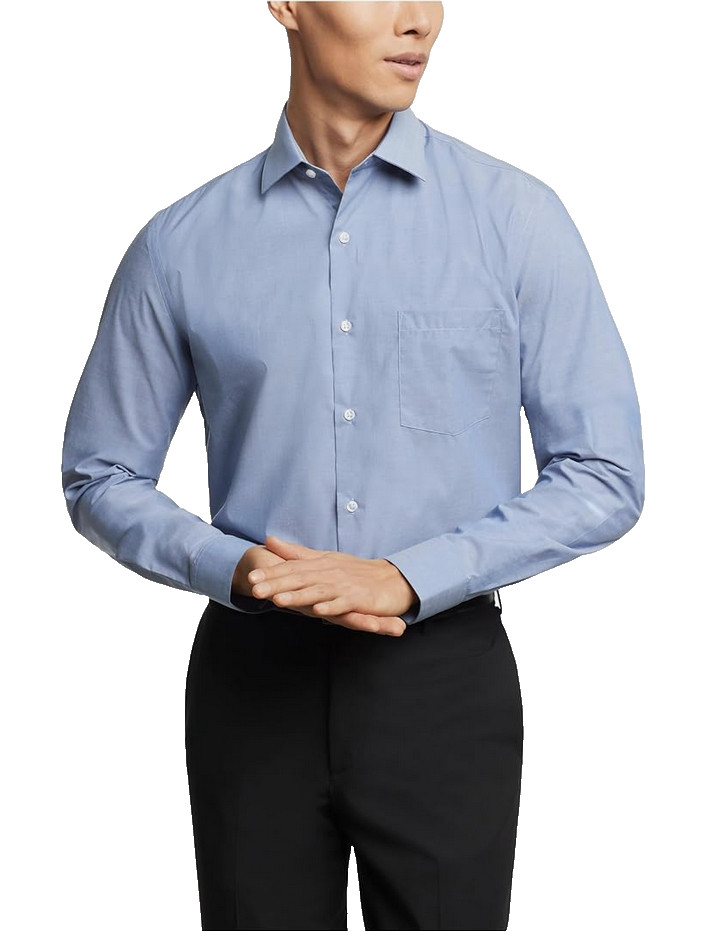 Van Heusen Mens Regular Fit Dress Shirt Penn Blue M 15-155 32-33 5590₽