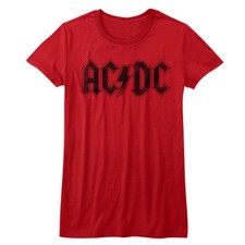 Image of AC/DC Black Band Logo Junior Women's T Shirt