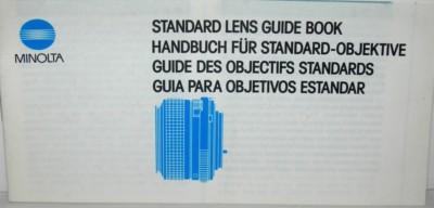 MINOLTA STANDARD LENS GUIDE BOOK
