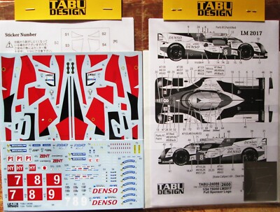DECAL: 1/24 TABU24086 Tamiya Toyota TS050 2017 VERSION