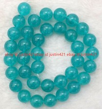 Natural 6/8/10/12mm Genuine Blue Topaz Gemstone Round Loose Beads 15" AAA 