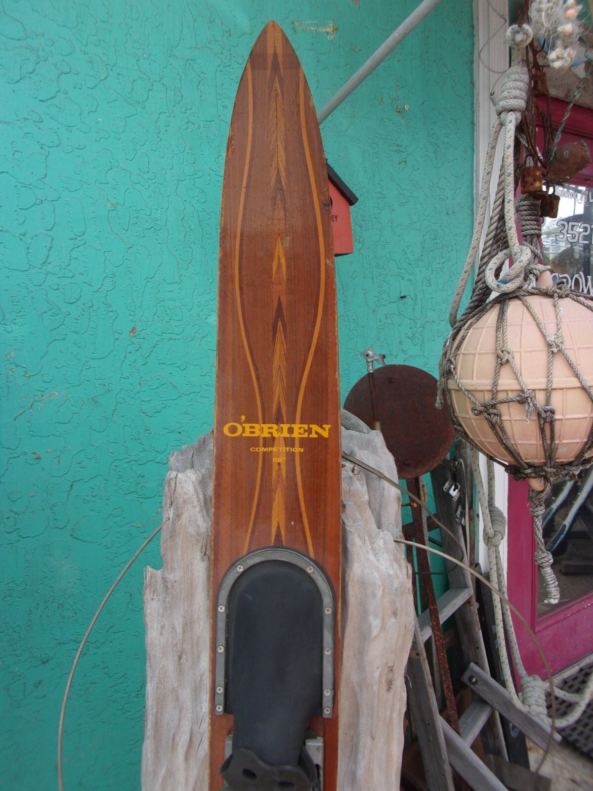 Vintage O'Brien wooden water ski slalom competition 68 eBay