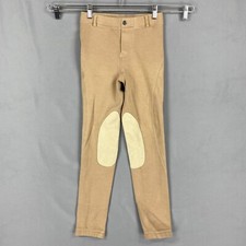 Elation Riding Breeches Youth 16 Beige Pull On Stretch Equestrian Horse Pants