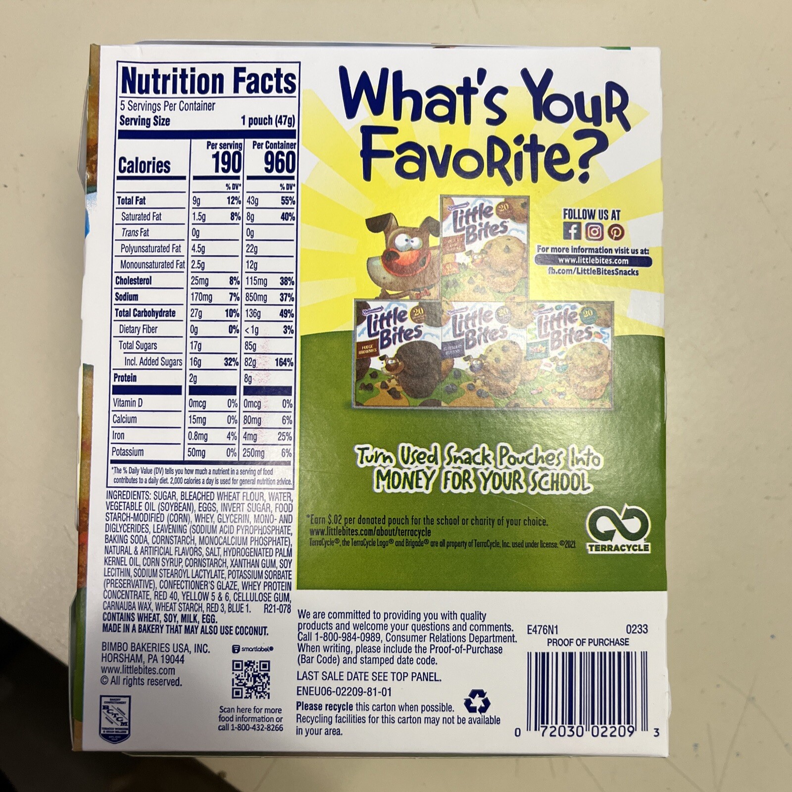 Entenmann's Little Bites Party Cakes Muffins 8.25 oz New Falak Tayyeb