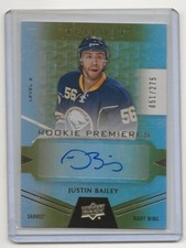 16-17 2016-17 Upper Deck Trilogy #115 Justin Bailey AUTO 051/275 Rookie Sabres