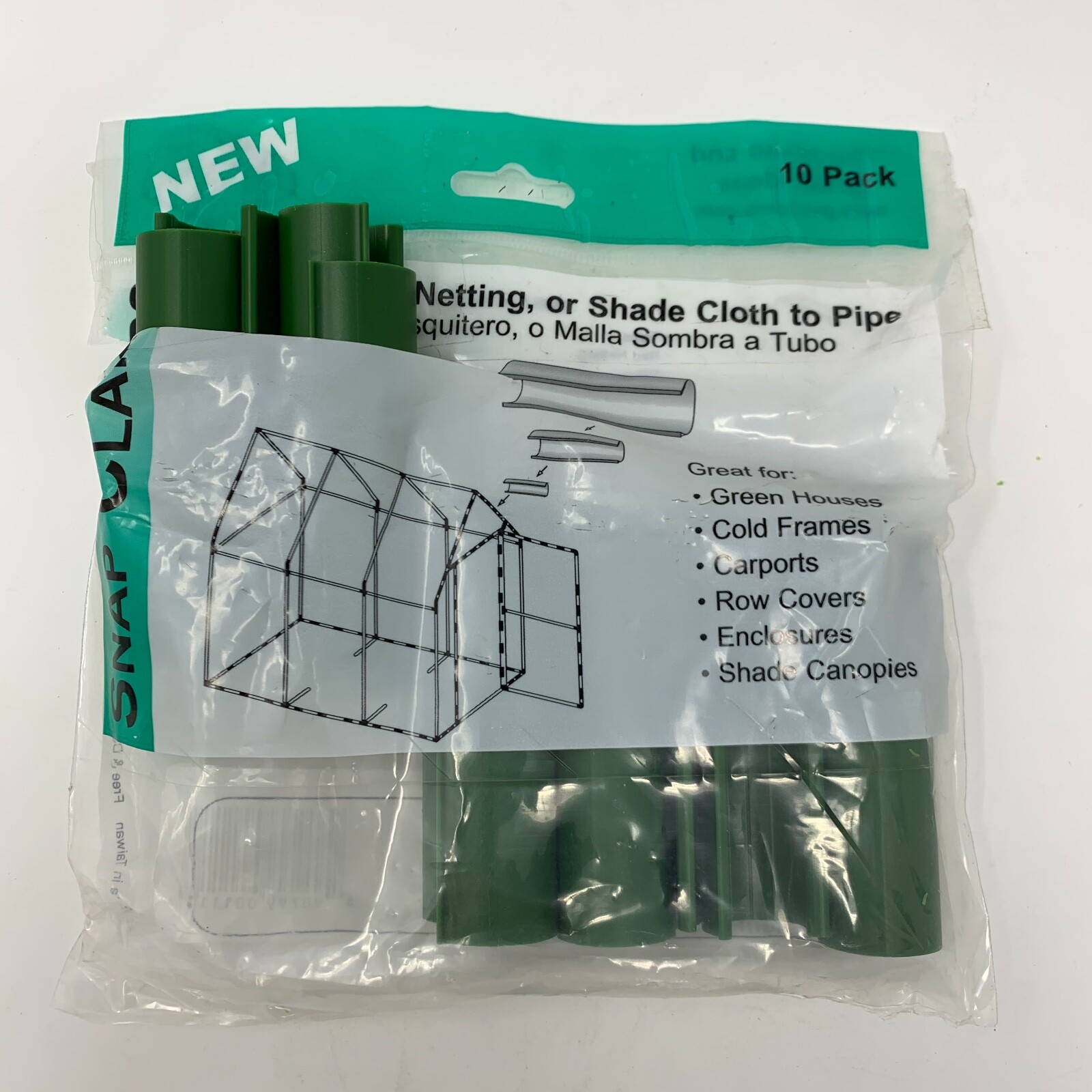 SNAP CLAMPS fits 1/2" EMT Pipe clamp tarps shade plastic to EMT