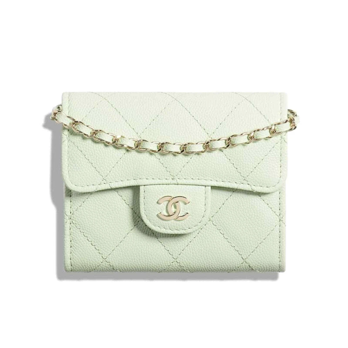 Chanel mini wallet on chain caviar Leather