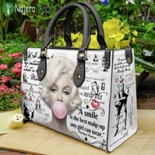 Borsa a mano in pelle personalizzata, elegante marilyn monroe lover borsa a mano in pelle regalo 