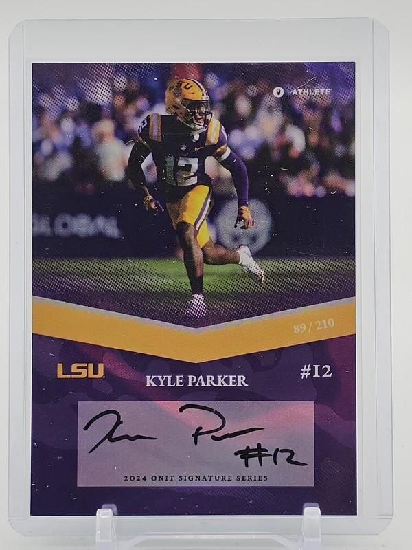 KYLE PARKER 2024 ONIT SIGNATURE SERIES AUTO PURPLE /210 #S-21 LSU Q5033