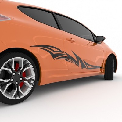 Auto Aufkleber Motorsport | 210 cm | Seitenstreifen | Racing Vinyl Set | N6D29B
