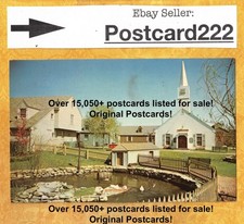 CT Mystic Seaport vintage postcard Mistick olde Church & buildings Conn