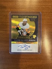 Pierre-Olivier Joseph 2020-21 Credentials Debut Ticket Access Auto /75 Penguins