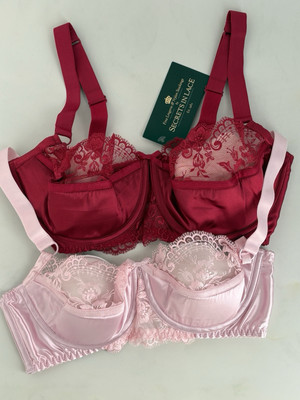 Style 42121 Red Or Pink Rachel  Plunge Bra by Secrets In Lace