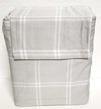 Threshold Queen Size 400 Thread Count Performance Sheet Set Gray Plaid