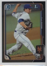 2015 Bowman Chrome Prospects Asia Exclusive Black Refractor TJ Chism #BCP77 c5x