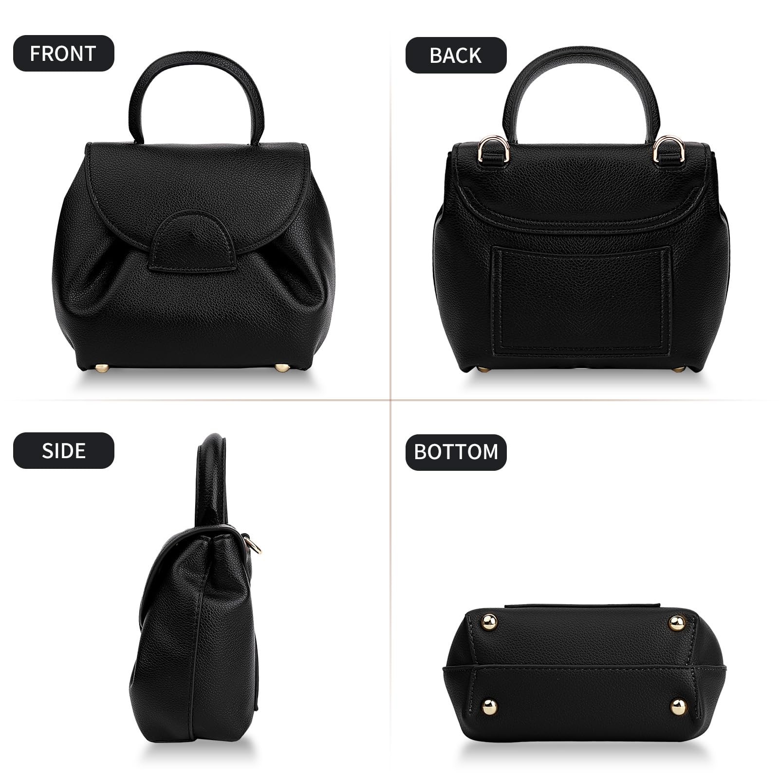 Polene Bags for Women,Women's Top-Handle Handbags,Top Handle Black