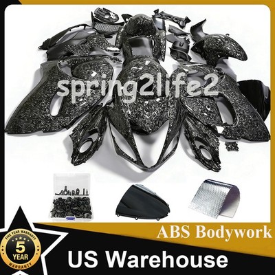 Forged Carbon Fiber Fairings+Tank+Bolt For Suzuki Hayabusa GSXR1300 2008-2020 US