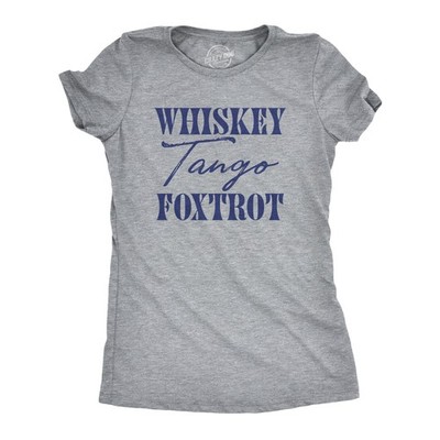 Womens Whiskey Tango Foxtrot T Shirt Funny WTF Phonetic Alphabet Tee for Ladies