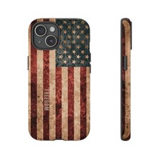 Freedom Patriotic Phone Case, USA Flag Design, Rustic American Flag Case