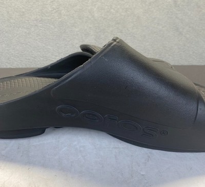 Oofos Black Slide Sandals Unisex M14 W16 New OOFOS ooahh Unisex Matte Black Sport Flex Slides M14/W16  main image 4
