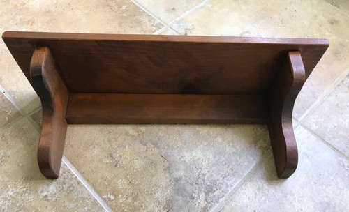 18" x 5.5 x 6.75 Vintage Wooden Hand Crafted Wall Shelf Farmhouse Cottage Decor - Picture 9 of 16