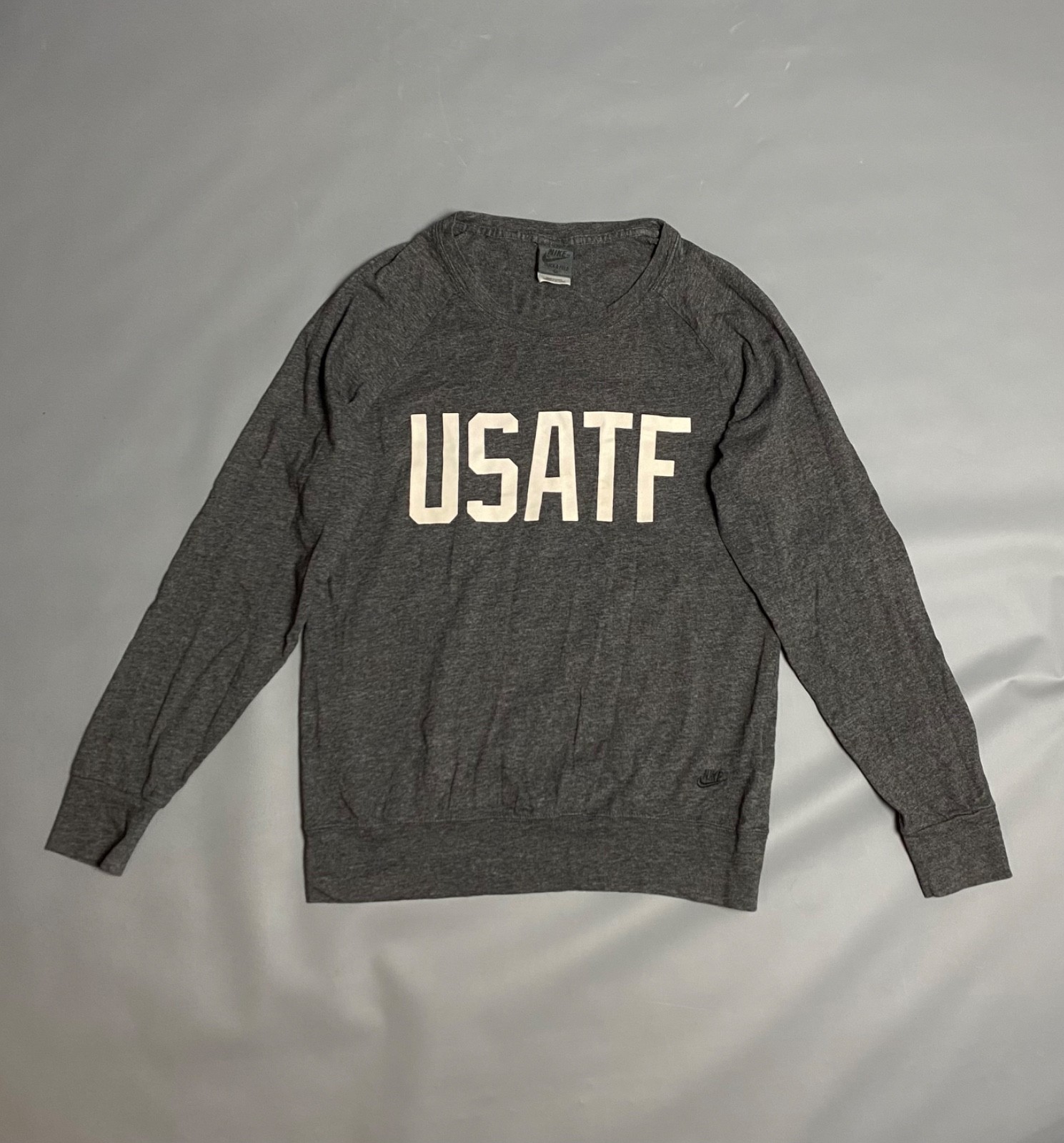 Nike Track And Field USATF Sweatshirt Cotton Dark Gray Mens M