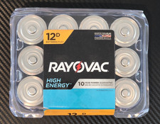 Rayovac High Energy D Batteries (12 Pack), Alkaline D Batteries
