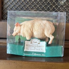 Glucksschwein The Good Luck Pig Christmas Ornament Tree Vintage 1999 Roman NIB