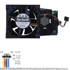 Fan System Cooling Server Cooler Dell 0M8041 0KG316 9G0812P1F041 Optiplex 745