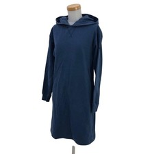 MARC BY MARC JACOBS Cotton Polyester L/S Hooded Dress Navy XS MJ0426083
