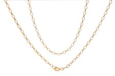FINE VINTAGE 9CT GOLD BELCHER CHAIN, 18", HIGH QUALITY