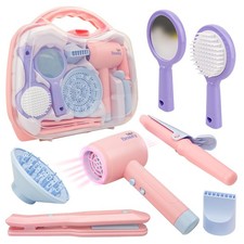Kids Hair Salon Toys - Kids Barber Set Pretend Play Makeup Hair Salon Set for...