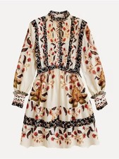 NWT Farm Rio Cream Berry Garden Mini Dress sz L