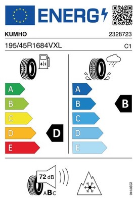 4x Kumho Solus 4S HA32 XL M+S 3PMSF 195/45R16 84V Reifen Ganzjahresreifen PKW