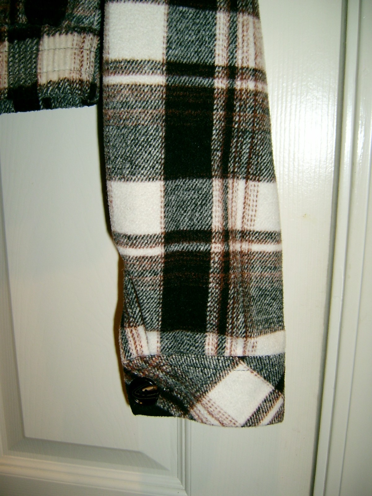 Timing Cropped Collared Plaid Button Front Jacket… - image 3