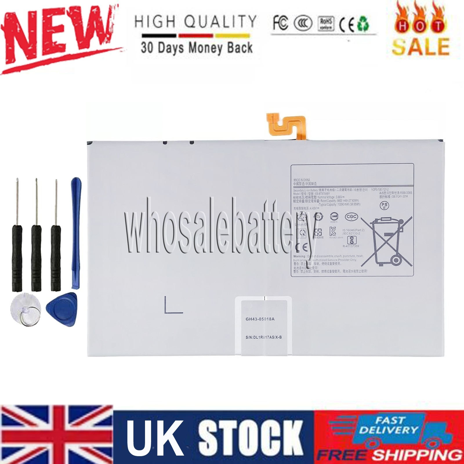 EB-BT975ABY Battery For Verizon Samsung Galaxy Tab S7 FE 5G SM-T738UZKAVZW