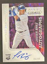2015 Panini Prizm Purple Flash Prizm 6/99 Javier Baez RC #41 Chicago Cubs
