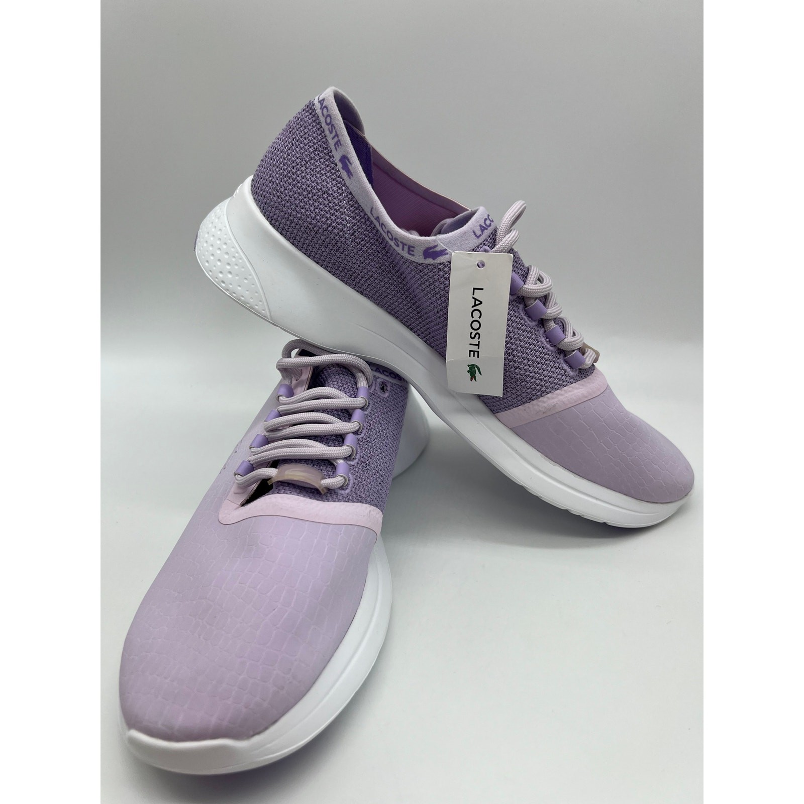 Lacoste Women's Lt Fit 318 3 SPW Sneaker Trainers Purple Size 8.5 NEW thumbnail 5