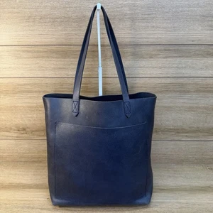 Madewell Transport moyen Tote Nubuck cuir sac de corps croisé Purse Navy Bleu NWT