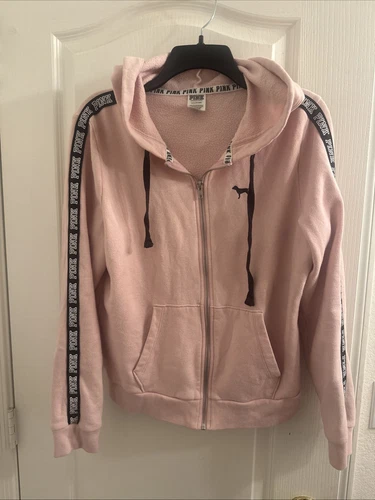 UNDERCOVER Felpa con cappuccio e zip intera Victoria's Secret ROSA Everyday Fleece taglia Large L rosa U4